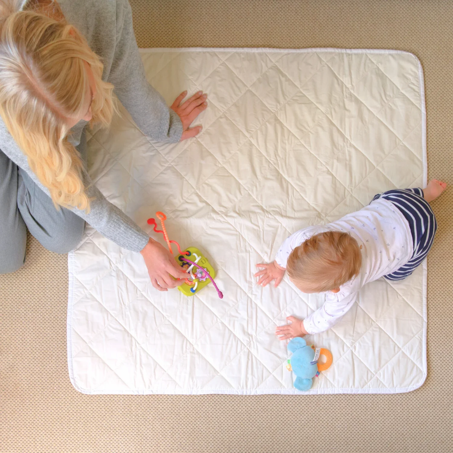 Organic Baby Playmat - 100% Cotton & Washable British Wool