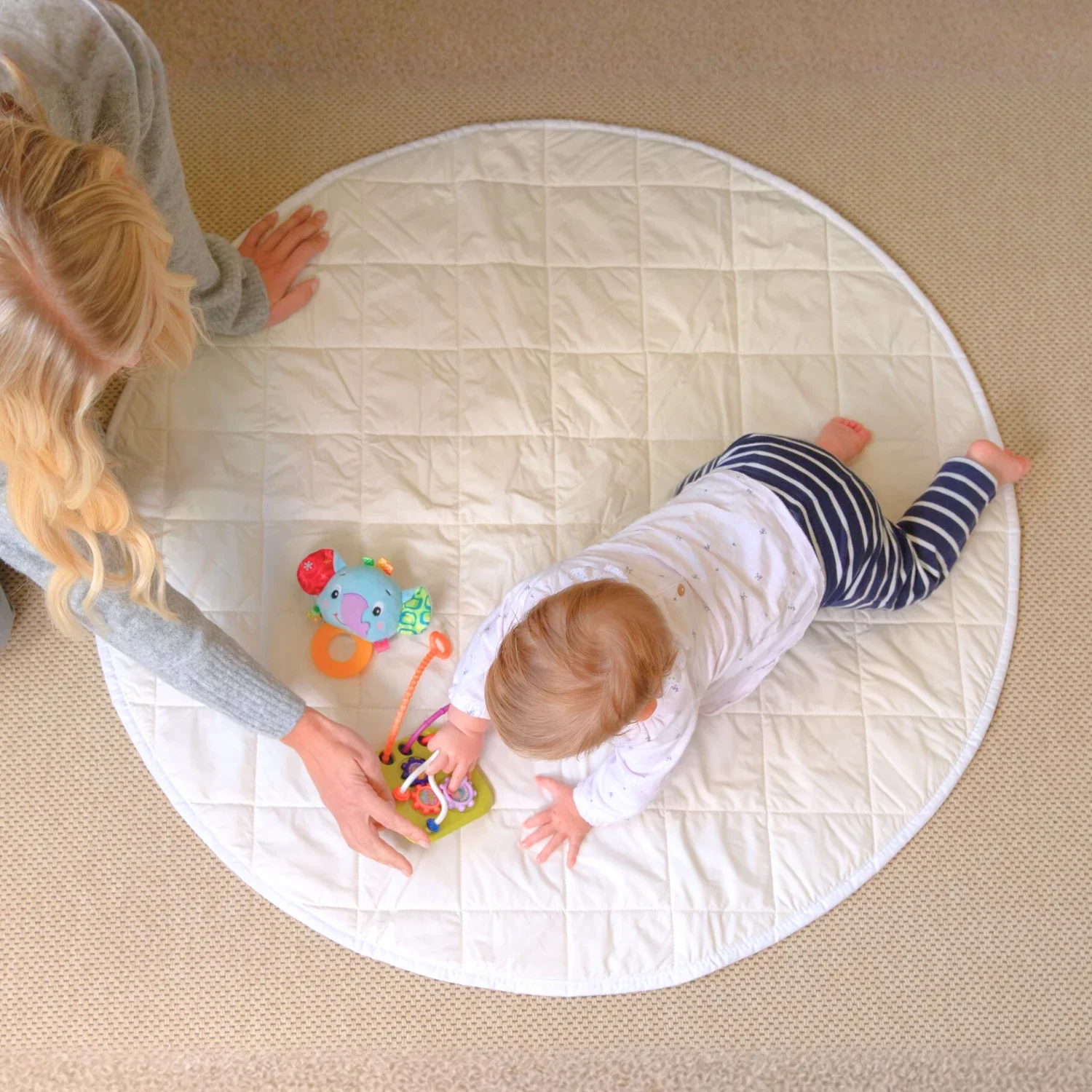Organic Baby Playmat - 100% Cotton & Washable British Wool - Image 2