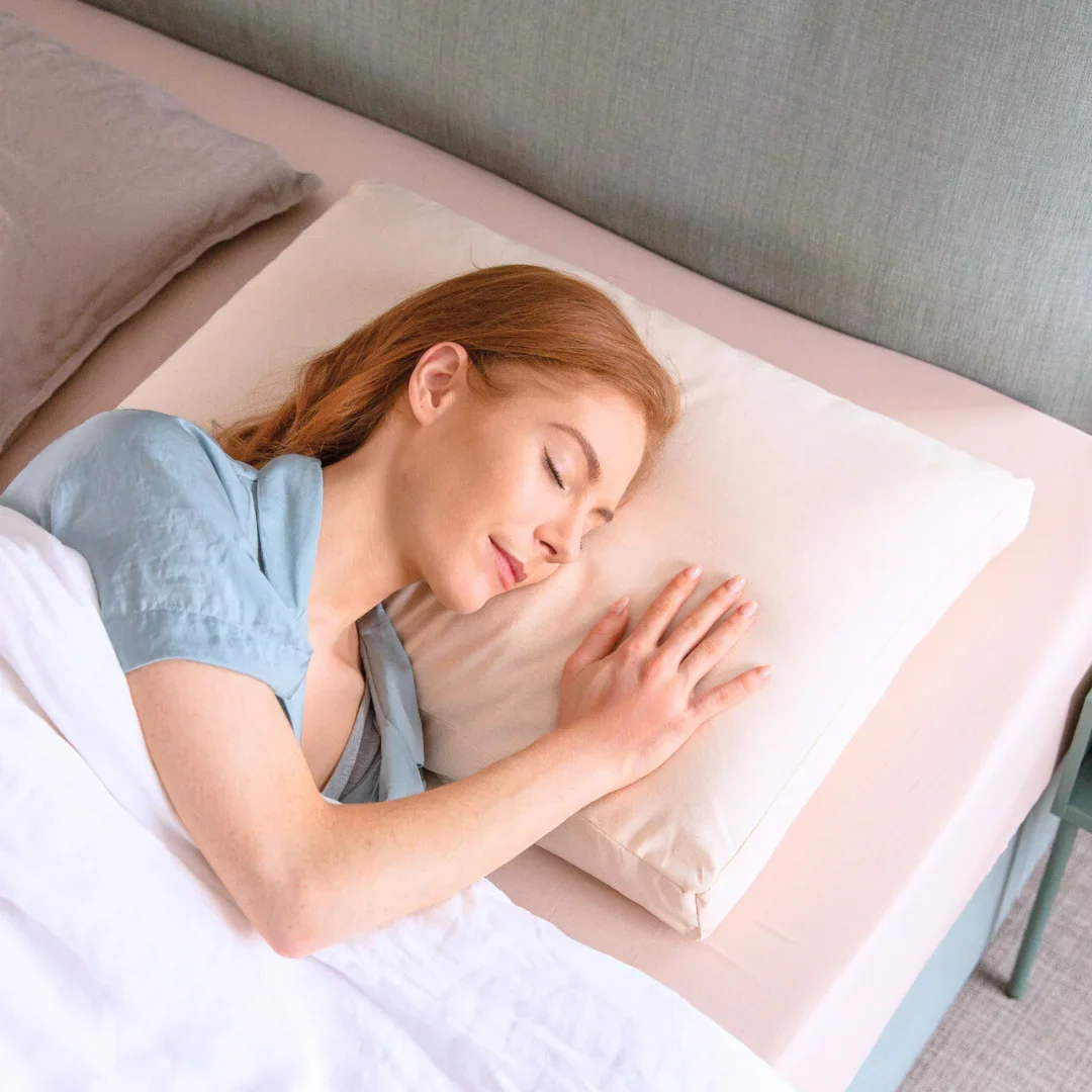 Organic Buckwheat Hull Pillow - Adjustable Natural Support - 100% Cotton Cover