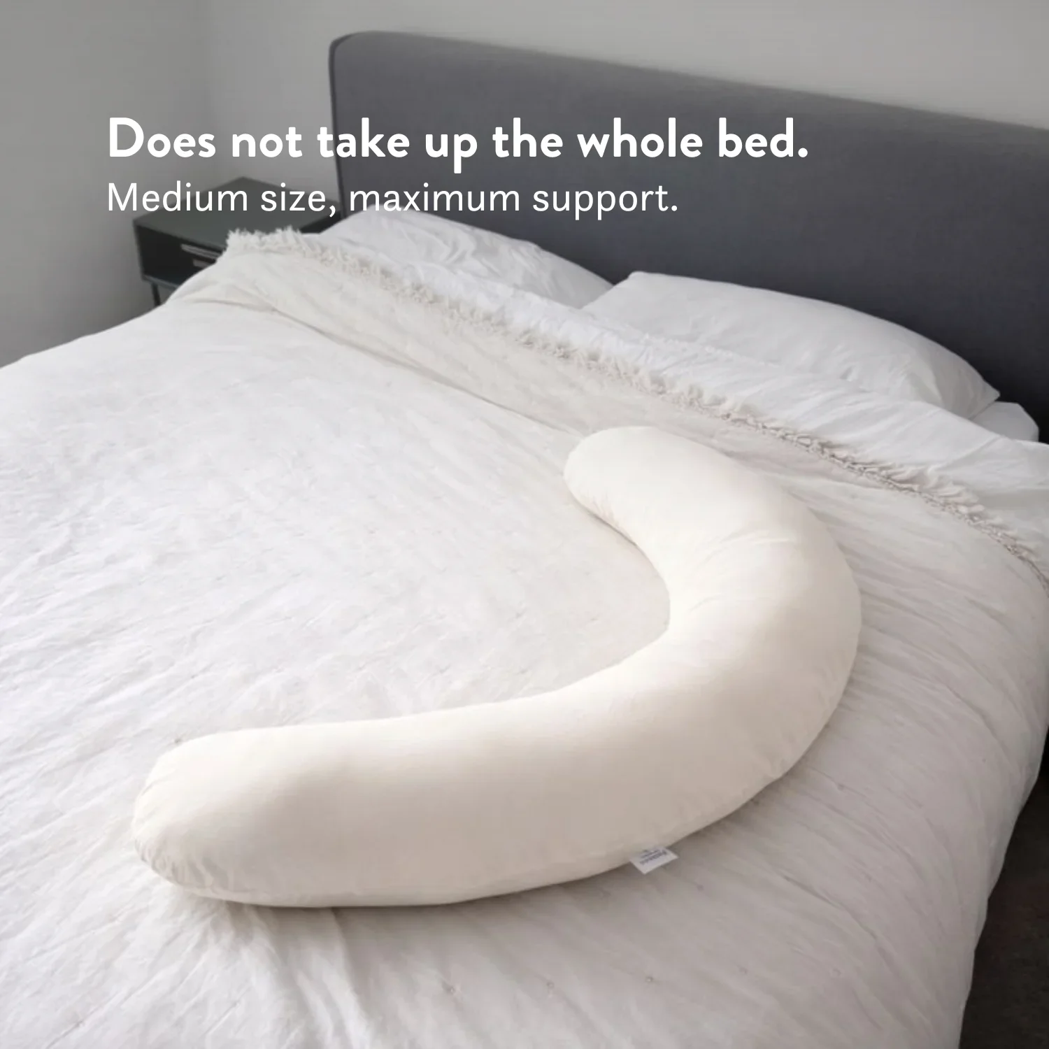Organic Cotton & Wool Pregnancy Pillow - C Shape - Image 10