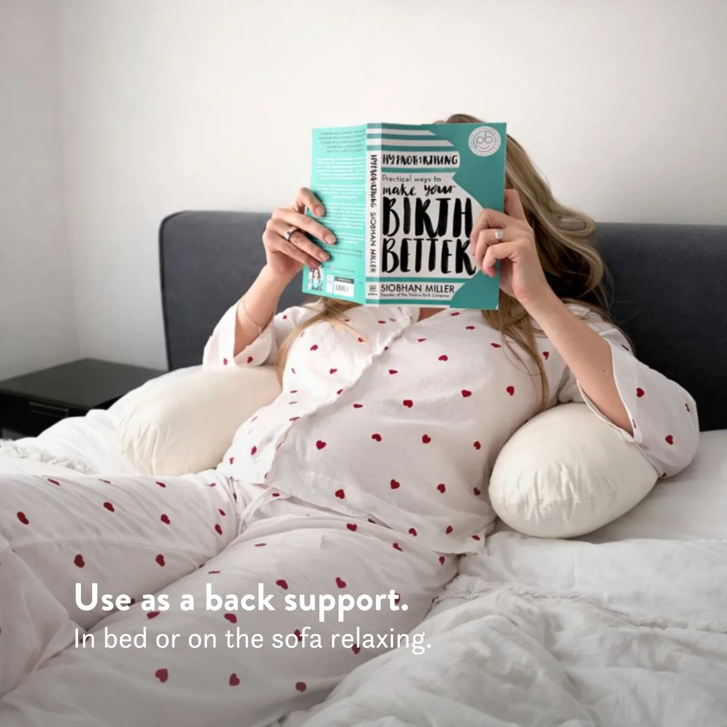 Organic Cotton & Wool Pregnancy Pillow - C Shape - Image 7