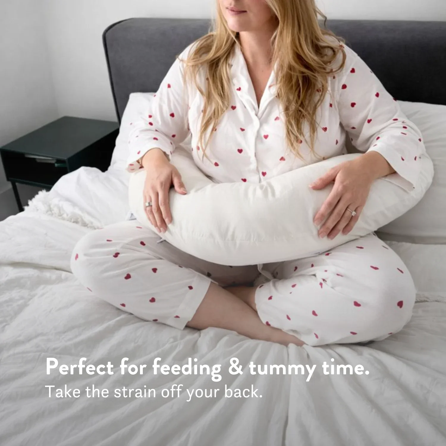 Organic Cotton & Wool Pregnancy Pillow - C Shape - Image 8