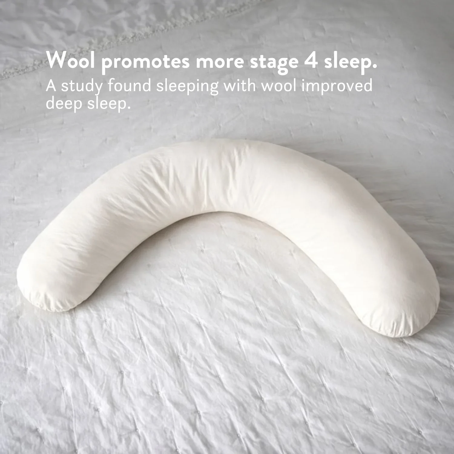 Organic Cotton & Wool Pregnancy Pillow - C Shape - Image 9